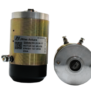 Motor Dc Miles, Erkek 12v - 2kw - 220A